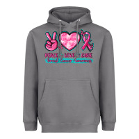 Storm Peace Love Cure Breast Cancer Awareness Heavyweight Hoodie - texasbilliewilder