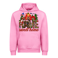 Fuchsia Pink Army Christmas home sweet home Urban Hoodie - NancyCooperArtShop