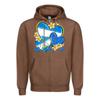Chestnut nicaragua hearts Zipper Hoodie - texasbilliewilder