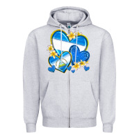 Heather Grey nicaragua hearts Zipper Hoodie - texasbilliewilder