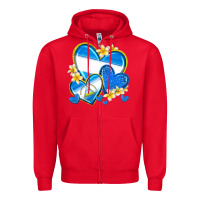 Red nicaragua hearts Zipper Hoodie - texasbilliewilder