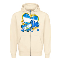 Sandshell nicaragua hearts Zipper Hoodie - texasbilliewilder