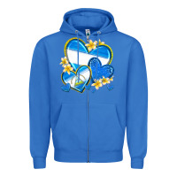 True Royal nicaragua hearts Zipper Hoodie - texasbilliewilder