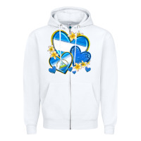 White nicaragua hearts Zipper Hoodie - texasbilliewilder