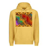 Antique Gold pride sunflower  rainbow leopard Premium Hoodie - AdoDesignShop