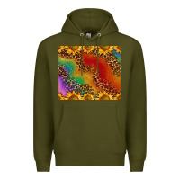 Army Green pride sunflower  rainbow leopard Premium Hoodie - AdoDesignShop