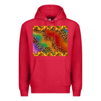 Cardinal pride sunflower  rainbow leopard Premium Hoodie - AdoDesignShop