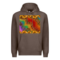 Coffee pride sunflower  rainbow leopard Premium Hoodie - AdoDesignShop