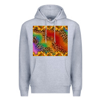 Heather Grey pride sunflower  rainbow leopard Premium Hoodie - AdoDesignShop