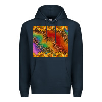 Navy pride sunflower  rainbow leopard Premium Hoodie - AdoDesignShop