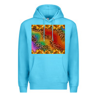 Ocean Blue pride sunflower  rainbow leopard Premium Hoodie - AdoDesignShop