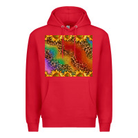 Red pride sunflower  rainbow leopard Premium Hoodie - AdoDesignShop