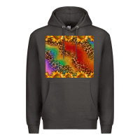 Smoke pride sunflower  rainbow leopard Premium Hoodie - AdoDesignShop
