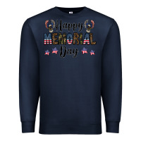 Navy happy memorial day Premium Sweatshirt - CowhideDigitalArt