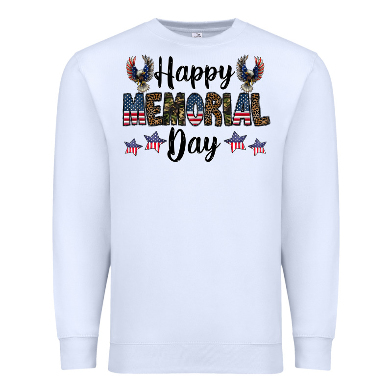 Happy Memorial Day Premium Sweatshirt by CowhideDigitalArt | Teevron