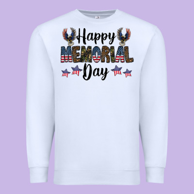 Happy Memorial Day Premium Sweatshirt Designed By Cowhidedigitalart