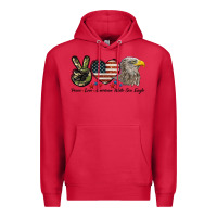 Cardinal Peace Love American White Sea Eagle Premium Hoodie - LillyAllenDesigns