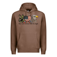Chestnut Peace Love American White Sea Eagle Premium Hoodie - LillyAllenDesigns