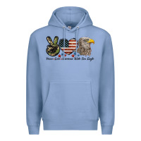 Peace Love American White Sea Eagle Premium Hoodie | Teevron