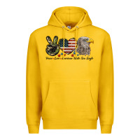 Lemon Peace Love American White Sea Eagle Premium Hoodie - LillyAllenDesigns