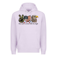 Lilac Peace Love American White Sea Eagle Premium Hoodie - LillyAllenDesigns