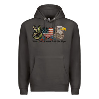 Smoke Peace Love American White Sea Eagle Premium Hoodie - LillyAllenDesigns