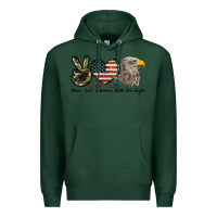 Sports Green Peace Love American White Sea Eagle Premium Hoodie - LillyAllenDesigns