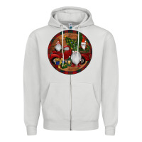 Dove Grey Gnome Truck Christmas Zipper Hoodie - RanaPortraitStore