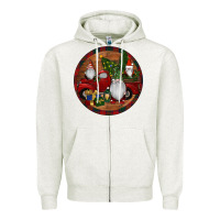 Oatmeal Heather Gnome Truck Christmas Zipper Hoodie - RanaPortraitStore