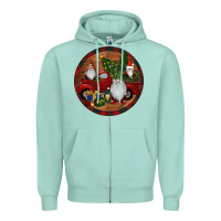 Seafoam Gnome Truck Christmas Zipper Hoodie - RanaPortraitStore