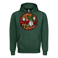 Gnome Truck Christmas Zipper Hoodie | Teevron