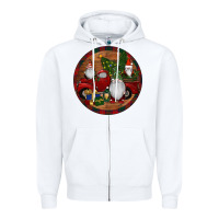 White Gnome Truck Christmas Zipper Hoodie - RanaPortraitStore