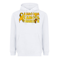 White Sarcoma Cancer Warrior Heavyweight Hoodie - texasbilliewilder