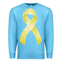 Ocean Blue sarcoma or bone cancer ribbon Premium Sweatshirt - FaDigitalArtStudio