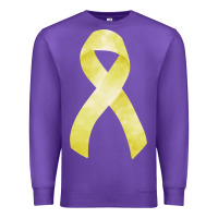 Purple sarcoma or bone cancer ribbon Premium Sweatshirt - FaDigitalArtStudio