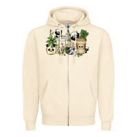 Sandshell panda coffee cups Zipper Hoodie - texasbilliewilder