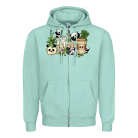 Panda Coffee Cups Zipper Hoodie | Teevron