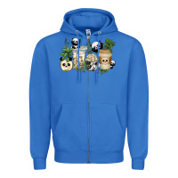 True Royal panda coffee cups Zipper Hoodie - texasbilliewilder