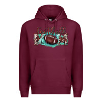 Burgundy football mom Premium Hoodie - BarkalooDesign