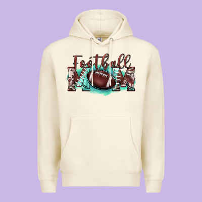 Football Mom Premium Hoodie Designed By Barkaloodesign
