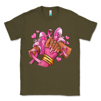 Army Green Breast Cancer afro girl sneakers Classic Tee - RanaPortraitStore