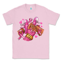 Bubblegum Pink Breast Cancer afro girl sneakers Classic Tee - RanaPortraitStore