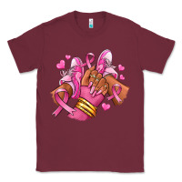 Burgundy Breast Cancer afro girl sneakers Classic Tee - RanaPortraitStore