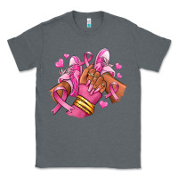 Charcoal Heather Breast Cancer afro girl sneakers Classic Tee - RanaPortraitStore