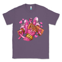 Lavender Breast Cancer afro girl sneakers Classic Tee - RanaPortraitStore