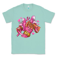 Seafoam Breast Cancer afro girl sneakers Classic Tee - RanaPortraitStore