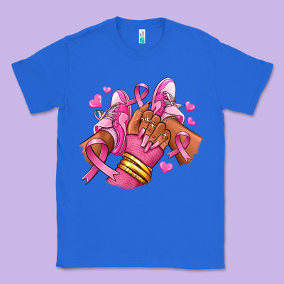 Breast Cancer Afro Girl Sneakers Classic Tee Designed By Ranaportraitstore