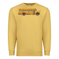Antique Gold school bus Premium Sweatshirt - FaDigitalArtStudio