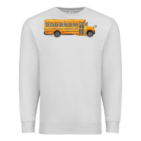 Dove Grey school bus Premium Sweatshirt - FaDigitalArtStudio