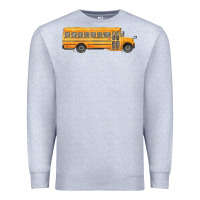 Heather Grey school bus Premium Sweatshirt - FaDigitalArtStudio